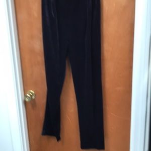 Royal blue velvet pants